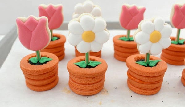 Cómo Hacer Galletas de Flores en Maceta