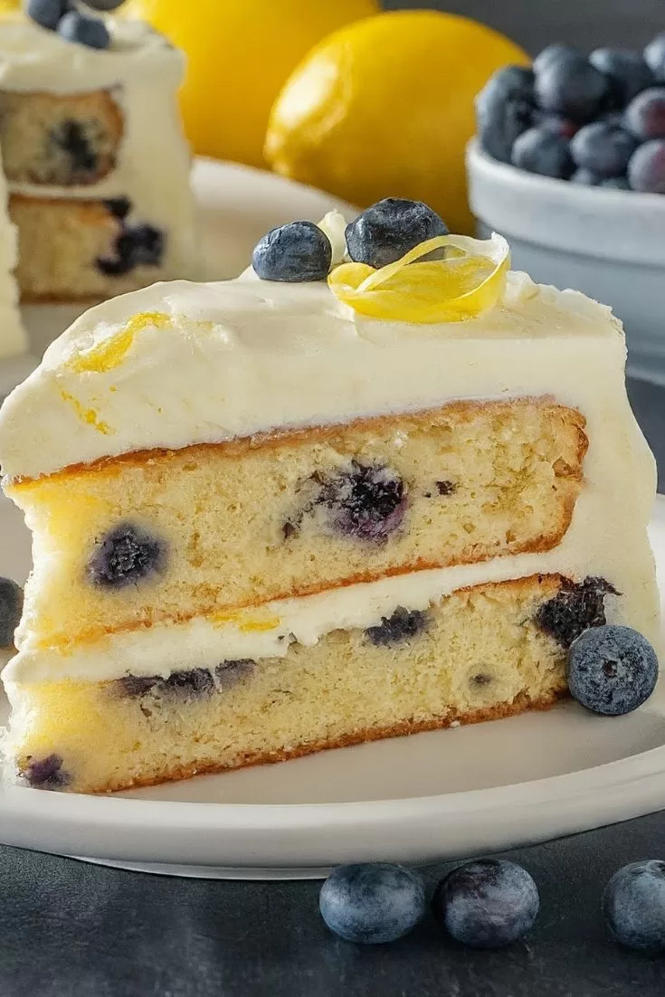 Receta de Pastel de Arándanos y Limón