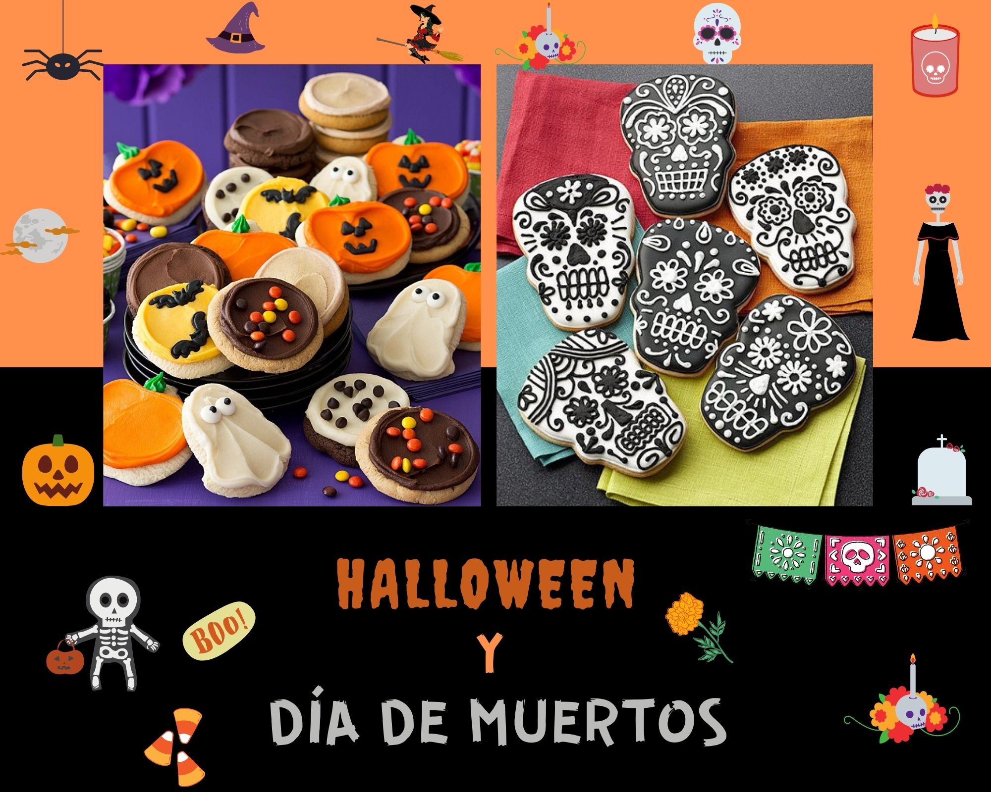 galletas de halloween y día de muertos