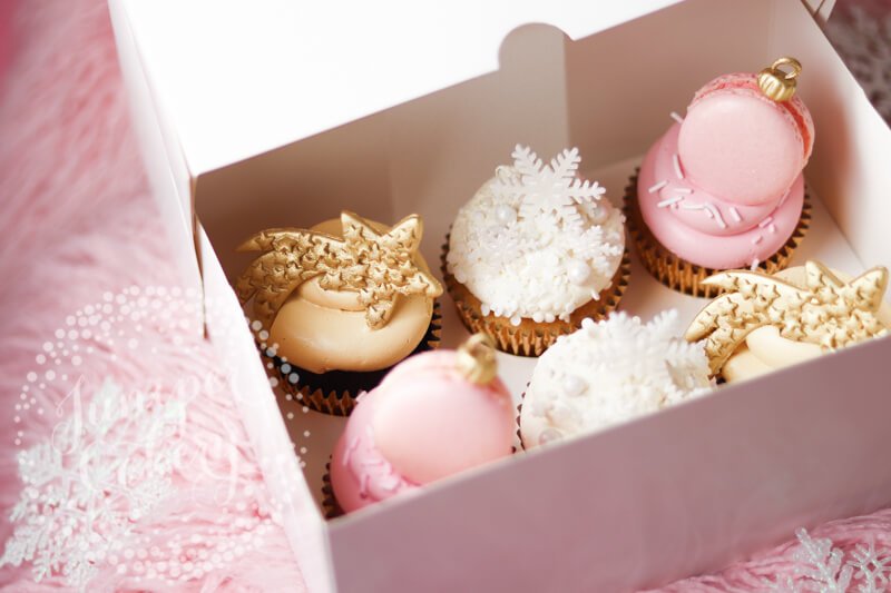 Elegantes Cupcakes de Navidad