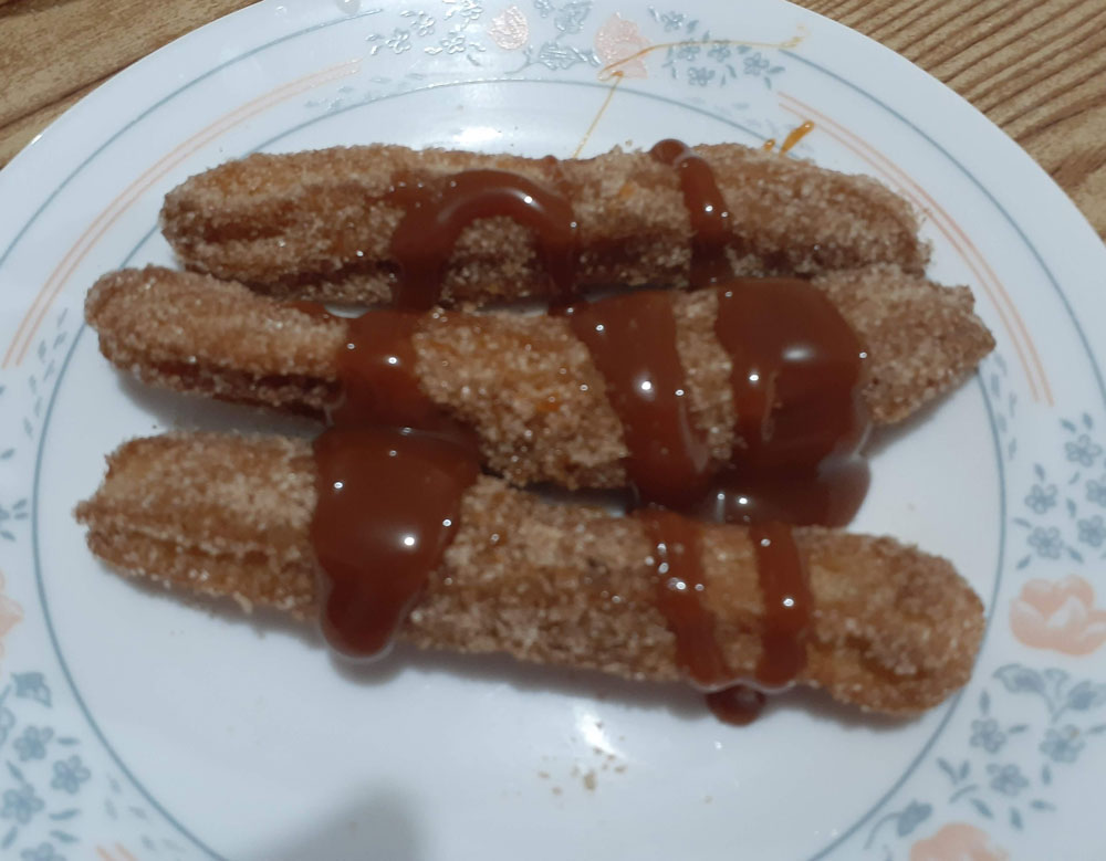 Churos caseros con cajeta