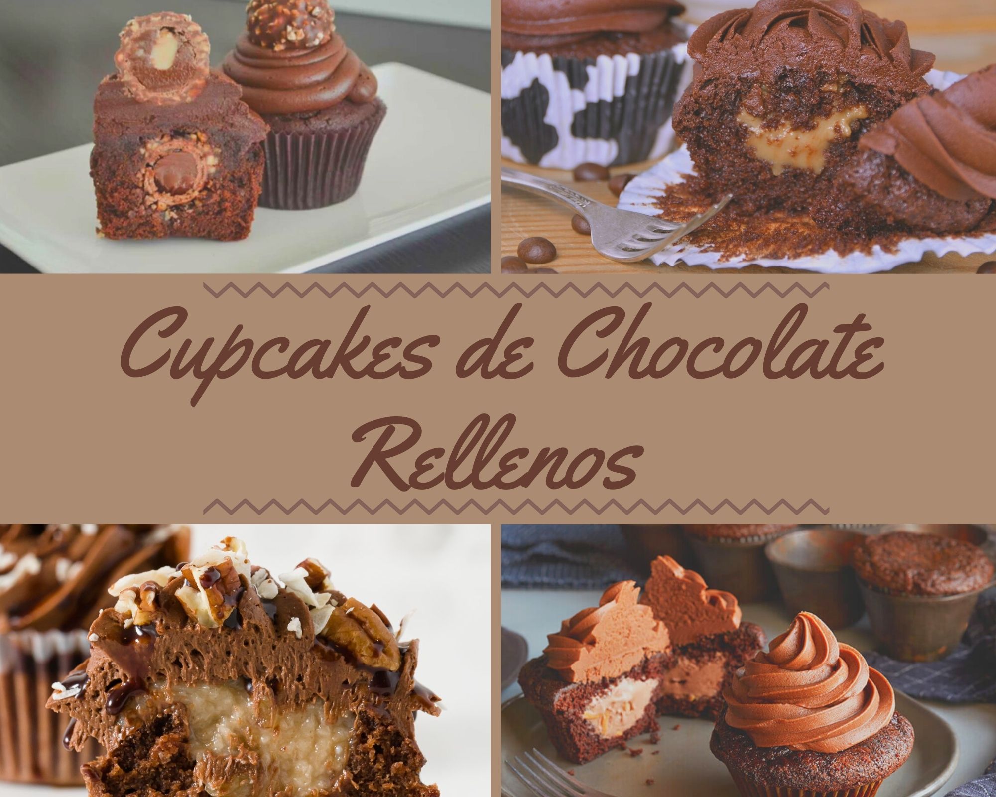Cupcakes de Chocolate Rellenos