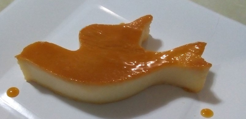 flan napolitano en forma de paloma