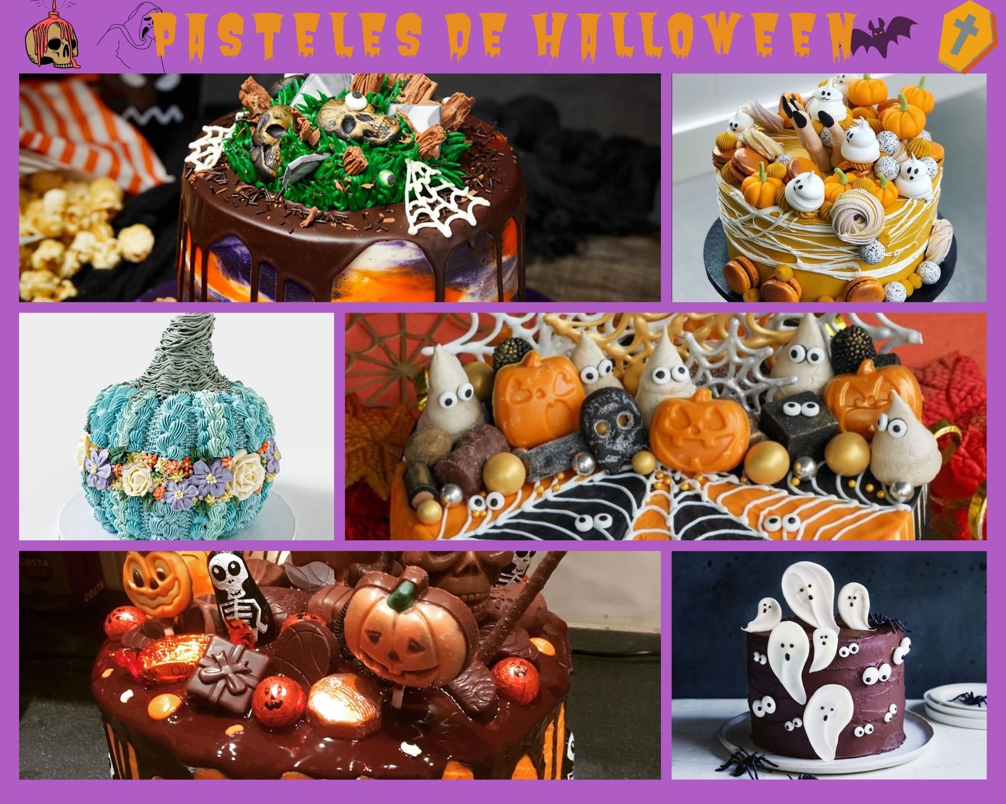 Ideas para Decoración de Pasteles de Halloween