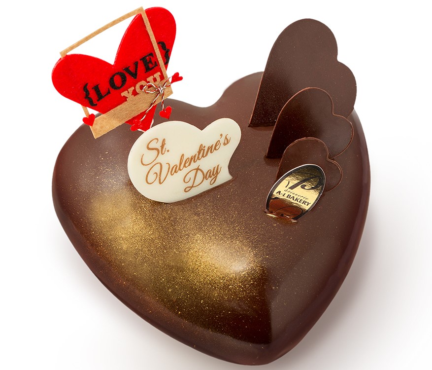 pastel del día del amor y la amistad