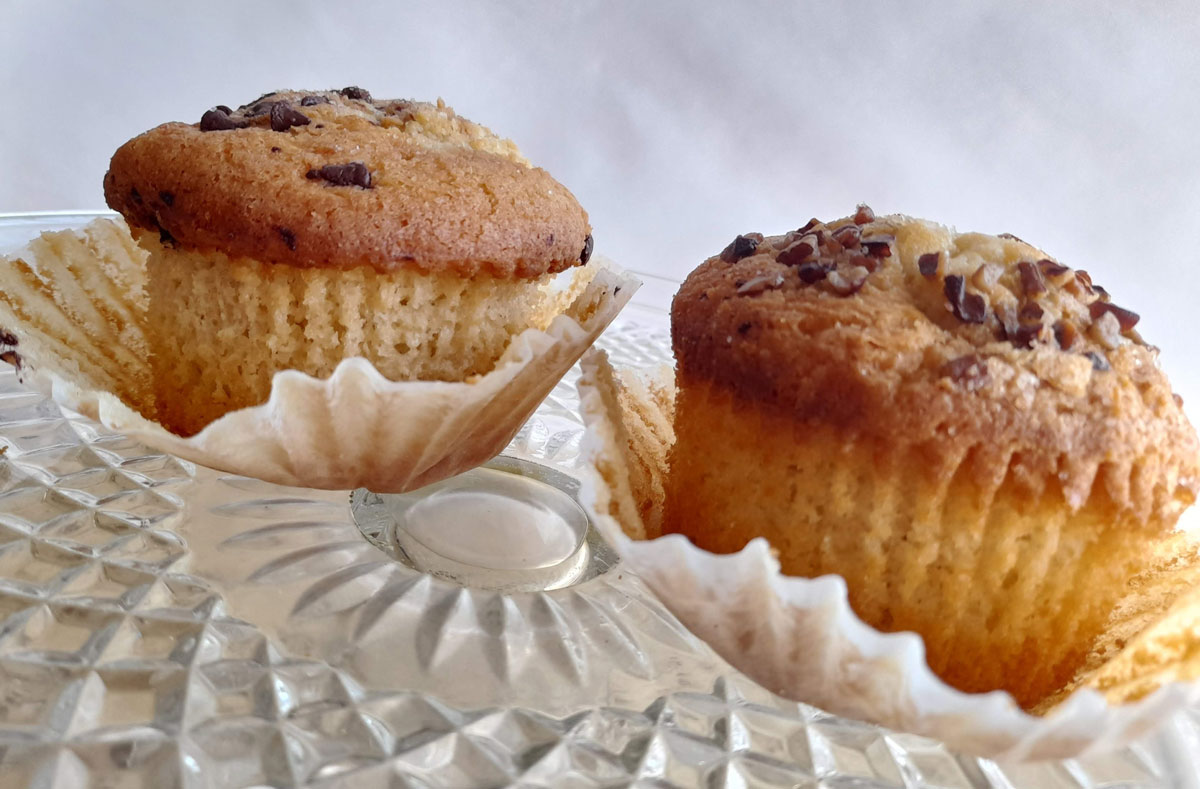 Muffins de Vainilla con Chispas de Chocolate