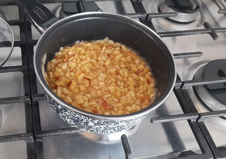 relleno de manzana