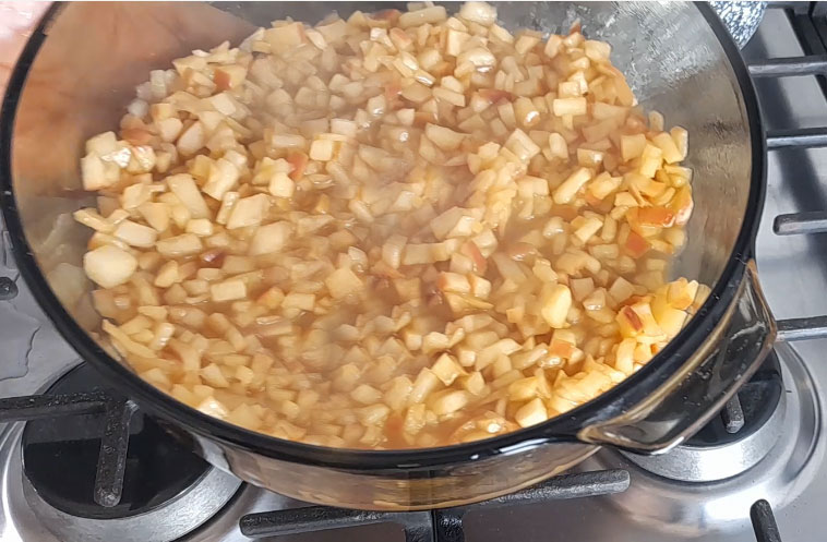 relleno de manzana