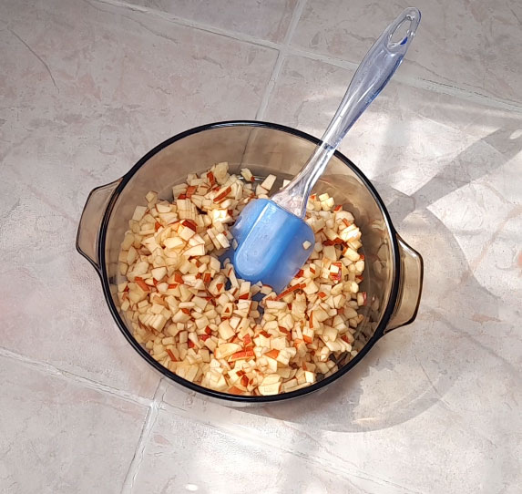 relleno de manzana