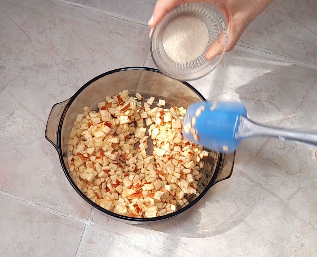 relleno de manzana