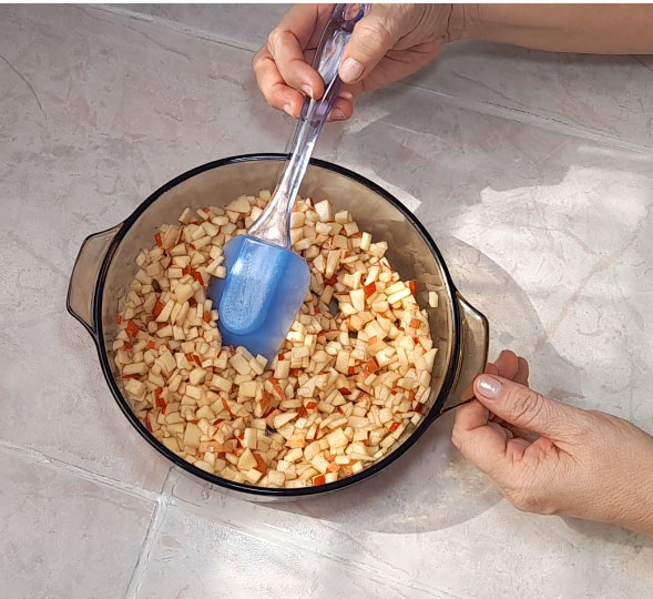 relleno de manzana