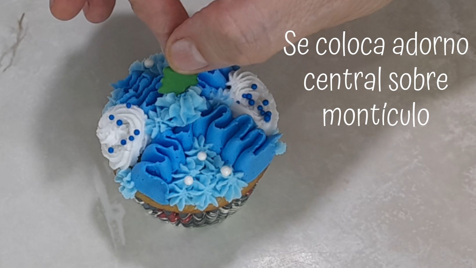 decoración de cupcakes navideños
