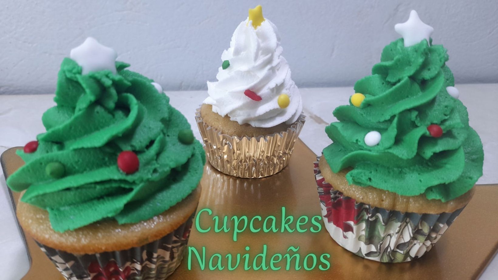 decoración de cupcakes navideños