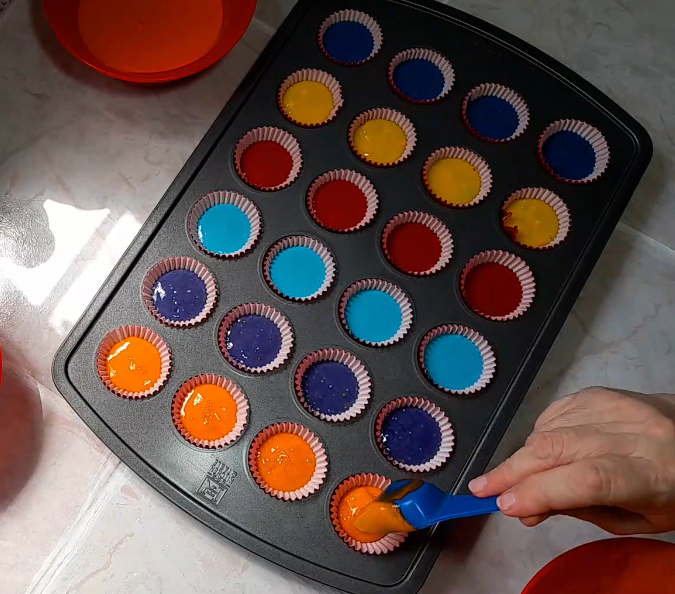 Mini Cupcakes de Colores