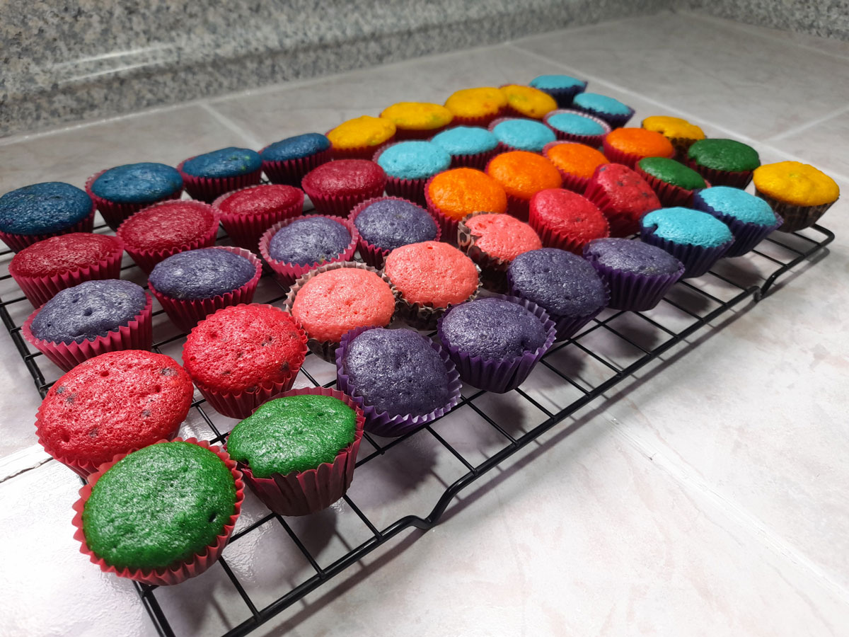 Mini Cupcakes de Colores
