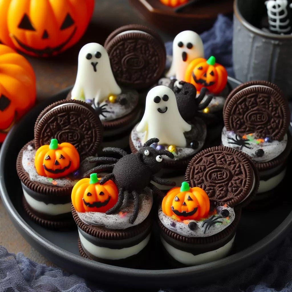 Postres para halloween con galletas Oreo
