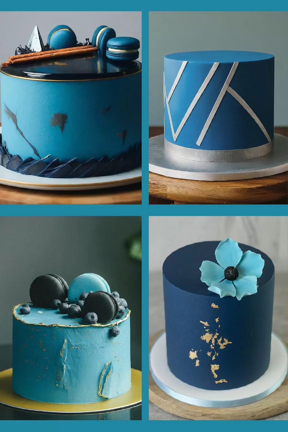 ¡Disfruta de este oasis de elegancia y celebra la vida con un toque de dulzura con uno de los maravillosos pasteles azules!
