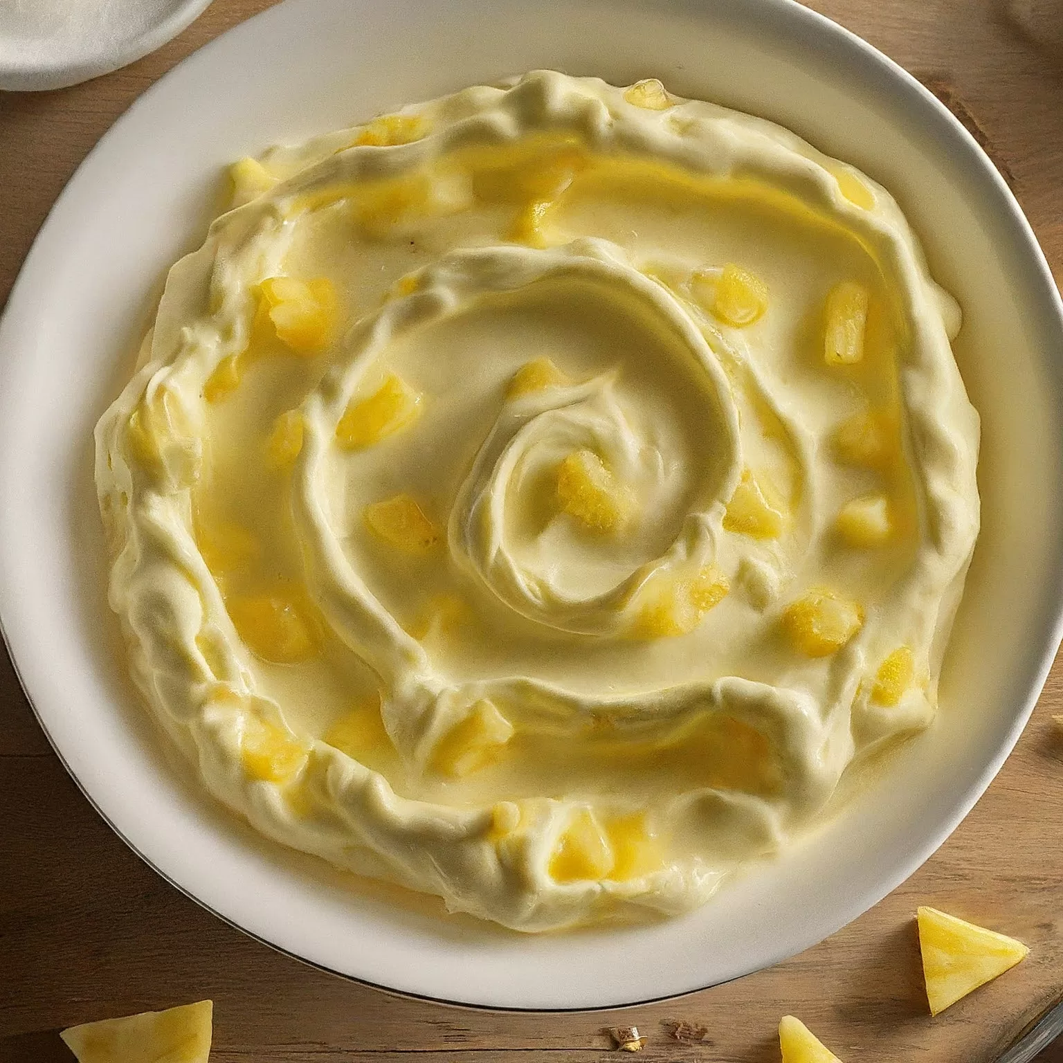 relleno de piña y nata