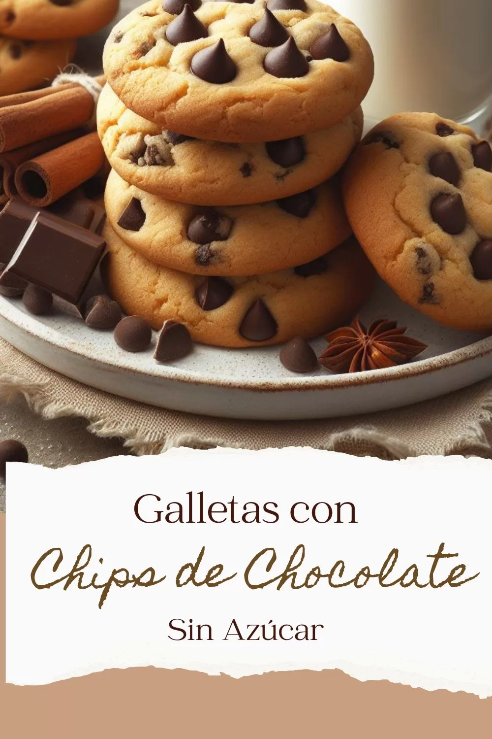 galletas con chips de chocolate sin azúcar