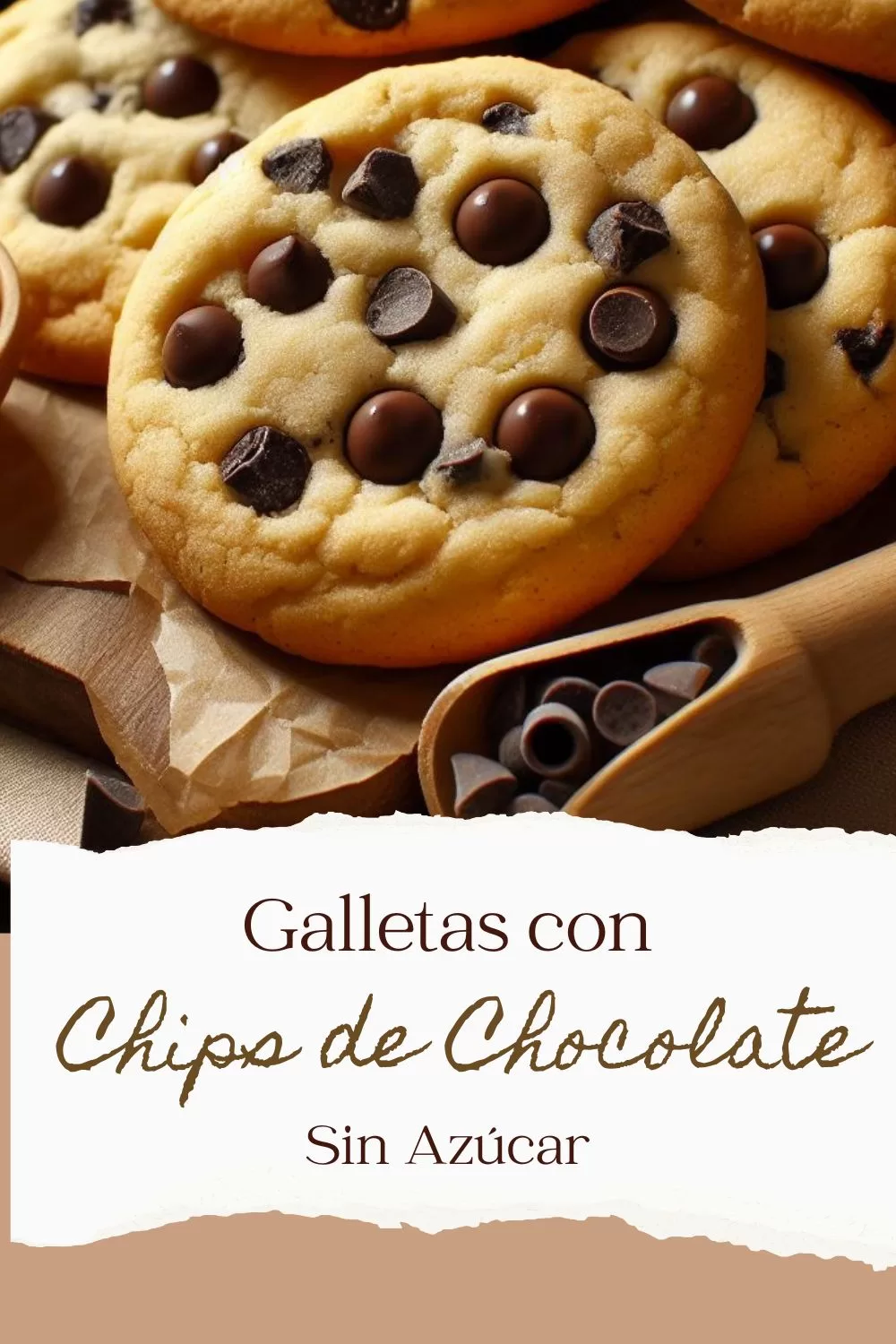 galletas con chips de chocolate sin azúcar