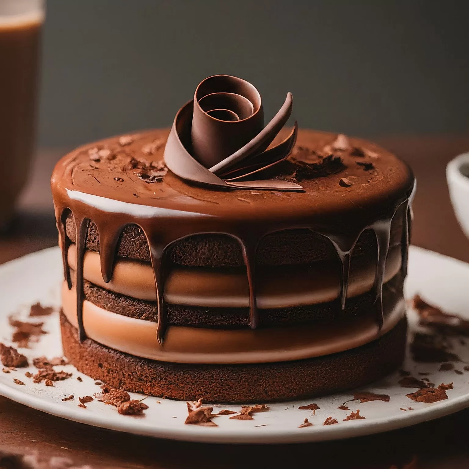 Pastel con Mousse de Chocolate