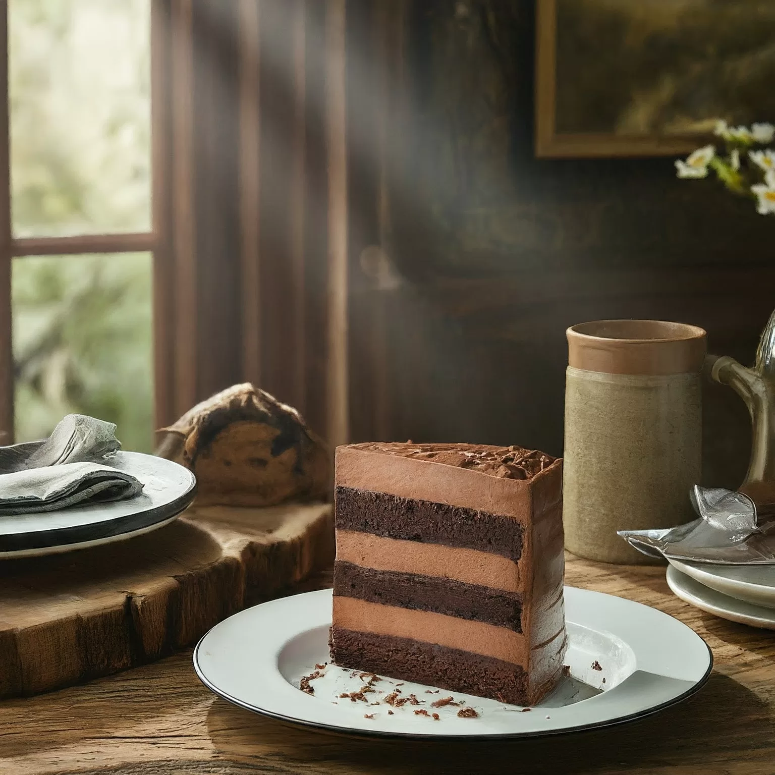 Pastel con Mousse de Chocolate