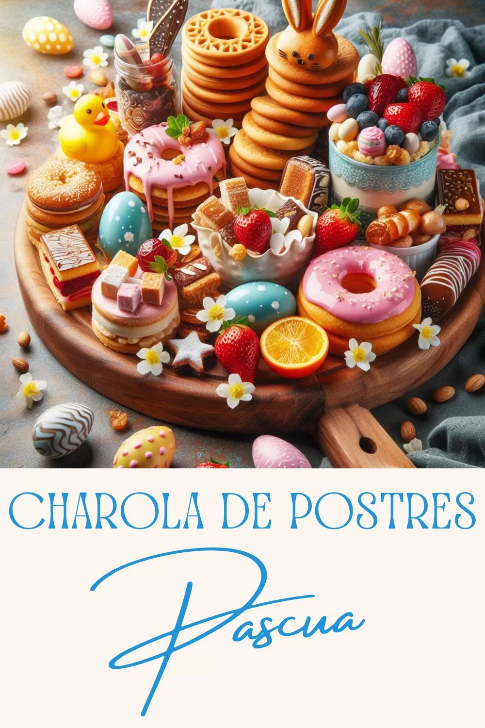 Charolas de Postres de Pascua